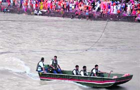Jal Police jawans during a routine patrolling