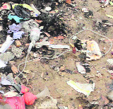 Biomedical waste dumped in the open on the General Hospital premises at Sirsa. 