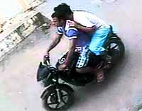 The CCTV footage of two persons who reportedly snatched the gold earrings of a 52-year-old woman in the Haibowal area on July 13