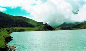 A view of Parvati Sarowar in Pithoragarh.