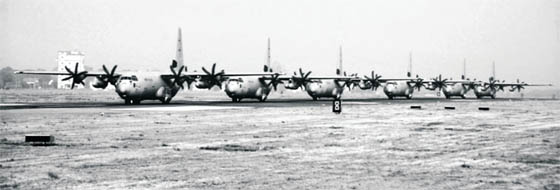 The IAF's fleet of C-130J Super Hercules, on the tarmac at Hindon Air Force Station. Induction of new platforms will give India considerable strategic capability