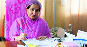 Prof Nighat Basu, first woman Dean of Education Department, University of Kashmir.