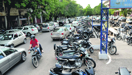 The parking lot of CMC Hospital at Sector 17 in Chandigarh has not been auctioned by the MC for the last six months. 