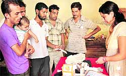A health camp at Manjit Nagar