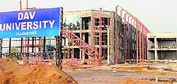 A view of the upcoming DAV University in Jalandhar