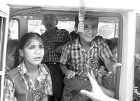 Panic spread among schoolchildren following the accident in Ambala City on Thursday. 