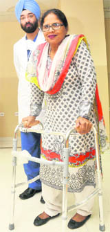 Stella Monica from Pakistan at Fortis Hospital in Mohali. 
