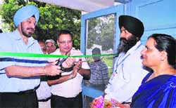 Lt General DDS Sandhu, Vice-Chancellor of Kurukshetra University, inaugurates a one-day free health check-up camp on the premises of the university health centre Photo: DR Vij