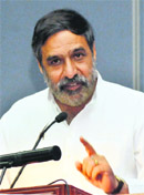 Commerce Minister Anand Sharma in Chandigarh