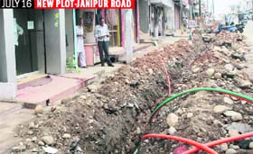 Telecom companies have been digging up newly carpeted roads across Jammu in violation of a government directive