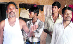 Jawahar Prasad, father of Nanhe Kumar (15), who died at his house in Ward 44, in Jalandhar on Thursday.