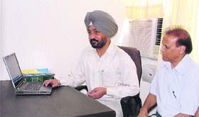 The Punjab Pollution Control Board chairman launches the help desk facility in Ludhiana on Thursday