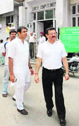 Sunil Datti comes out of a court in Amritsar.