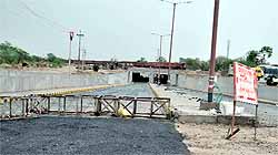 One side of the railway underbridge would be thrown open to the public, without any formal inauguration, on Saturday