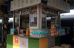 While the bottles of the approved brands are displayed openly, those of unauthorised brands are hidden