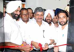 Chief parliamentary secretary Sarup Chand Singla inaugurates the elevator at the judicial complex in Bathinda on Friday