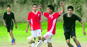Players in action during a match at Sector 28, Chandigarh, on Friday.