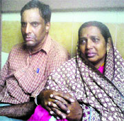 Desolate: Anupamas parents at the PGI.