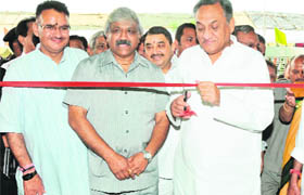 Chief Minister Vijay Bahuguna inaugurates SIDCUL Bhavan on Sahastradhara Road in Dehradun on Friday. 
