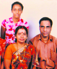 Anupama with her parents in happier times