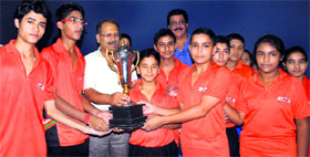 The winners of the Dehradun District Table Tennis Championship in Dehradun on Sunday.