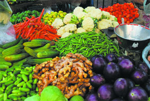 Price of vegetables has been witnessing a steep rise in the city. 