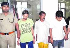 Thieves arrested by the police in Dehradun on Monday.