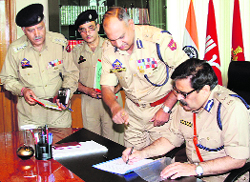 Ashok Prasad takes over charge as Director General of Jammu and Kashmir Police on Monday. A Tribune photo