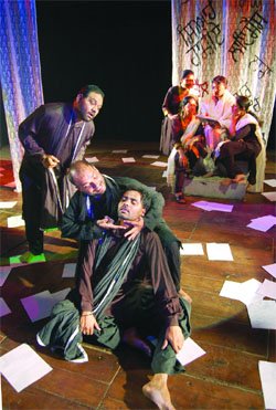 The theatre workshop at Punjab Naatshala focuses on set design and theatre aesthetics