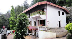 An illegally constructed building at Ashap Estate in Mussoorie.