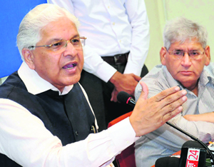 Minister of State for Science and Technology Ashwani Kumar in Chandigarh on Tuesday.