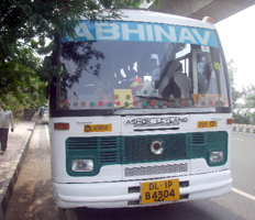 The school bus on which the victim was travelling.