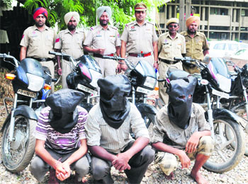 Vehicle thieves in the custody of Ludhiana police on Wednesday