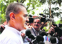 NCP leader Praful Patel in New Delhi on Wednesday.  PTI