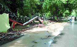 Construction of the Bir Talab boundary wall was delayed earlier too as the labourers complained of hearing strange noises after it turned dark