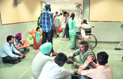 Patients at New OPD at the PGI. Photo: Pradeep Tewari 