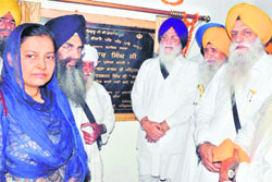 SGPC president Avtar Singh inaugurates a new building of Trai Shatabdi Guru Gobind Singh Khalsa College in Amritsar on Friday. A Tribune photo
