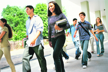 Teens, who play a couple of team sports or walk or bike to school, are less likely to be overweight or obese.