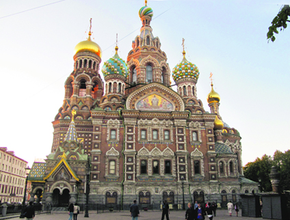 The Church of Resurrection was built at the site where the Tsar Liberator, Emperor Alexander II, was assassinated on March 1, 1881.