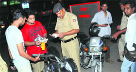 The police strengthened security and set up naka near the Aroma lights in Chandigarh after two constables were beaten up late on Friday.