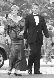 German Chancellor Angela Merkel and her husband Joachim Sauer