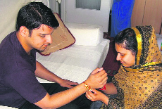 Alok and his sister Aditi in happier times.