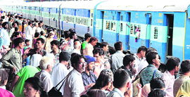 The failure of the northern power grid leaves passengers stranded at the railway station in Jalandhar on Monday morning