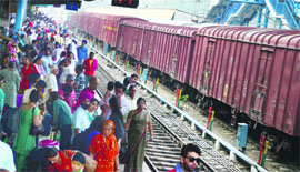 Passengers were stranded at the Ludhiana railway station on Monday as a number of trains were cancelled or were delayed following the failure of Northern Grid.