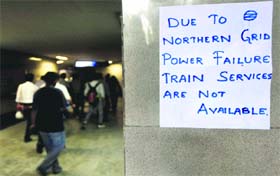 A notice pasted outside a Metro station in Delhi