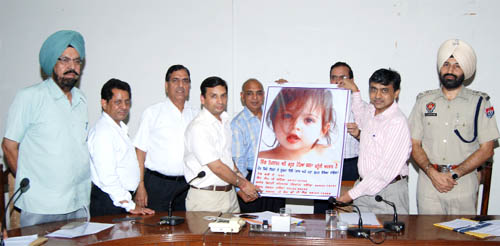 DC Ravi Bhagat and IG (Intelligence) Jatinder Jain along with other officials at the meeting held on Wednesday. 