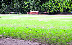 The site where the AstroTurf is to come up in Panjab University, Chandigarh