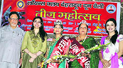 Members of the Lions Club, Dehradun, during Teej celebrations