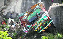 16 Amarnath pilgrims were killed when the truck in which they were travelling fell into a gorge in Samba.