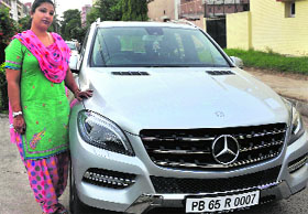 Varinderjit Kaur bought vanity number PB 65- 0007 at an auction in Mohali on Friday.